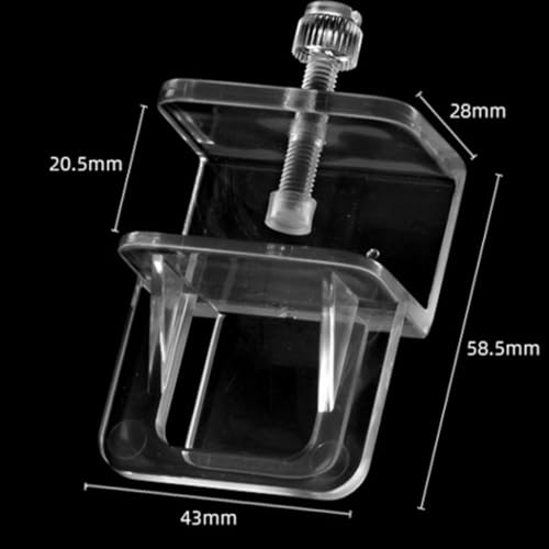 6 Pcs Aquarium Net Clip Fish Tank Anti Jumping Net Clip Tank Screen Net Holders Easy to Install Office Parts Replacement Home Pets Supplies Fixer Holder Acrylic Fixed Clip Aquarium Accessories