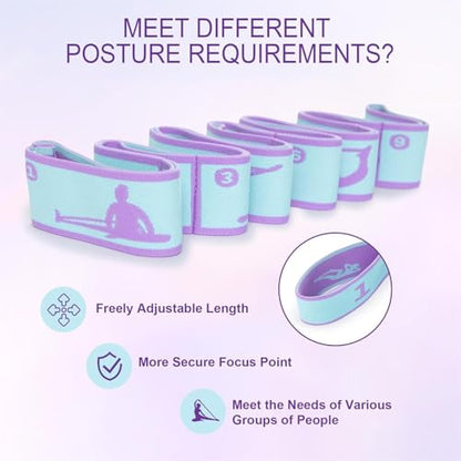Dance Exercise Band with 8-Section Markers, Stretch Resistance Band for Yoga, Flexibility Training and Workouts