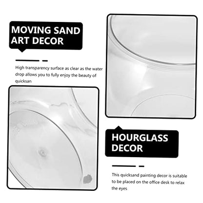 Transparent Fish Tank 7.87X7.87X6.69In Plastic Fish Bowl for Small Pets Goldfish Turtle Desktop Aquarium Micro Landscape Container Decorative Tank