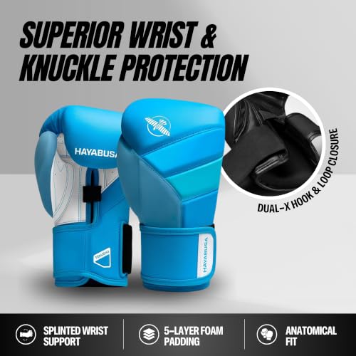 Hayabusa T3 Boxing Gloves - Sparring - color: Neon Blue, size: 10oz