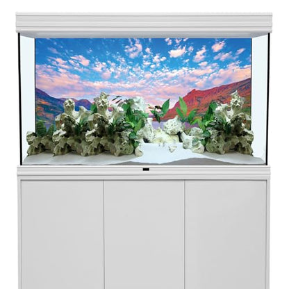 AWERT 72x18 inches Nature Landscape Aquarium Background Lake Forest Sunset Natural Scenery Cloud Sky Mountain Autumn Scenery Fish Tank Background
