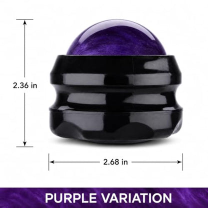 Manual Massage Roller Ball - Massager and Therapy Tool for Sore Muscles, Shoulders, Arms, Neck, Back, Feet, Body, Deep Tissue, Stiffness, Joint Pain, Stress Relief - color: Purple