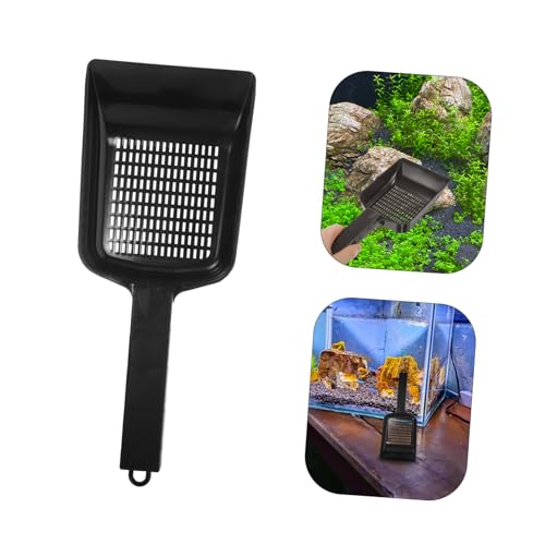 GALPADA Aquarium Sand Shovel Sponge Cleaner Stand Clarifier Scrubber for Filters Tubing Turtle Vacuum Feeders Canister Water Tank Lint Black Plastic