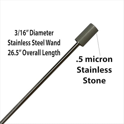 Oxygenation/Carbonation Wand & Regulator kit For Homebrew Beer and Wine - Stainless Steel 26" (67 cm)
