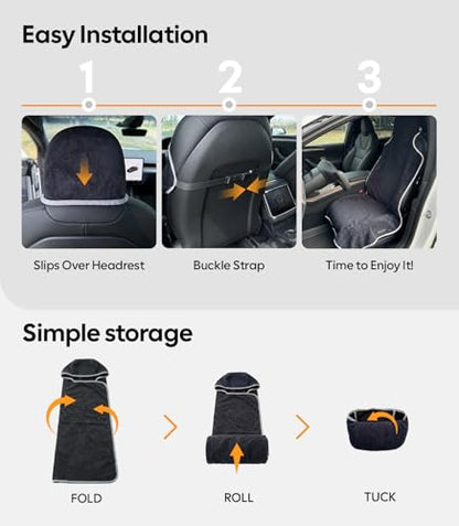Wigoo Car Seat Cover Towel, Waterproof, for Use After Gym, Black, 1 Pack - color: Black, size: 1 Pack