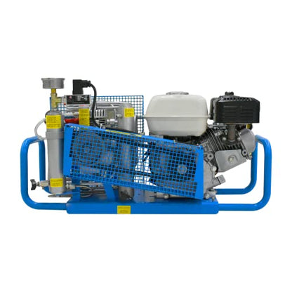 TUXING 4500Psi Pcp Air Compressor, 300Bar High Pressure Diving Compressor Gasoline Drive, Manual Shutdown Version, for Scuba Breathing Snorkeling Water Sport Paintball Blue