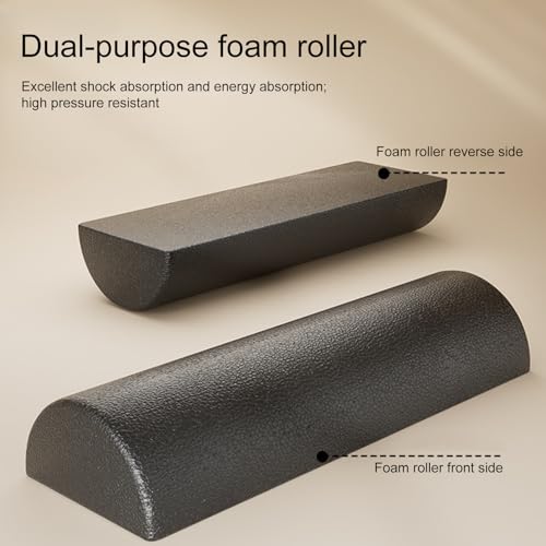 Half Foam Roller Half Muscle Stretching Aid High Density | Body Exercise Roller Foam for Home Studio Yoga Pilates Fitness Workout Post-Sports Training Stretching - color: 45cm