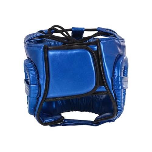 Adjustable Boxing Headgear with Full Coverages Protections Easy Liners Kickboxing Helmet for Athletes Present Muay Thai Helmet - color: Black