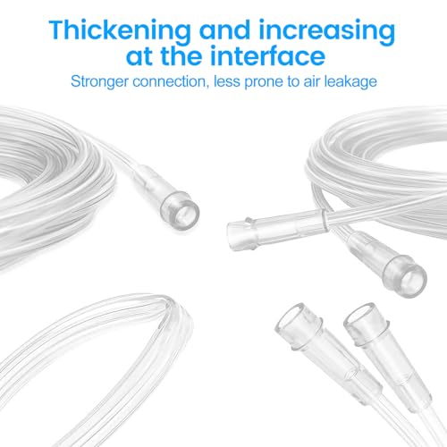 Transparent 16.4 Ft High Flow Oxygen Tube Extension Pack of 3 Tubes - size: 3PCS Oxygen Extension Tubing-16.4 Ft