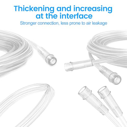 Transparent 16.4 Ft High Flow Oxygen Tube Extension Pack of 3 Tubes - size: 3PCS Oxygen Extension Tubing-16.4 Ft