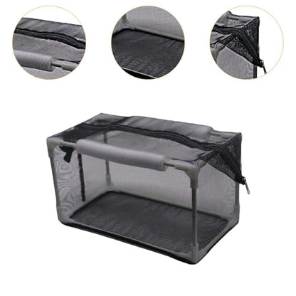 Aquarium Breeder Net Isolation Box Pp Frame Versatile Nylon Mesh for Newborn Small Fish Accessory Simple Assembly, 42x22x22cm