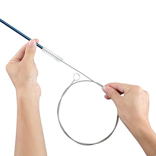30 Inches Flexible Tube Brush, Extra Long Straw Brush, Pipe Cleaner Brush for Cleaning Straw, Feeding Tube, Siphon Hose, Drain Clog, 4PCS (White)