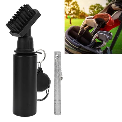 XUMIUZIY Upgraded Golf Club Cleaner Brush, Golf Club Clean Kits with Groove Sharpener Tool & 150ml Leakage Proof Squeeze Water Bottle, for Course Essentials Golf Accessories, for Men Wome