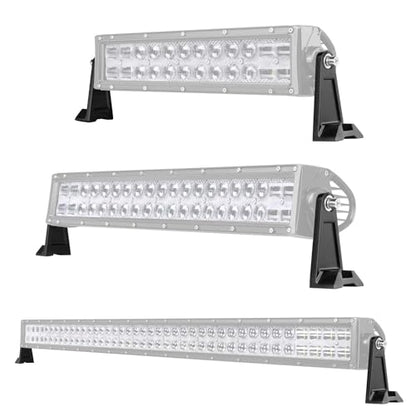 Side Brackets, AKD Part Light Bar Mounting Brackets Kit Universal Side Mount Offroad Truck LED Bar Mounts 2 Pack - color: Black Normal