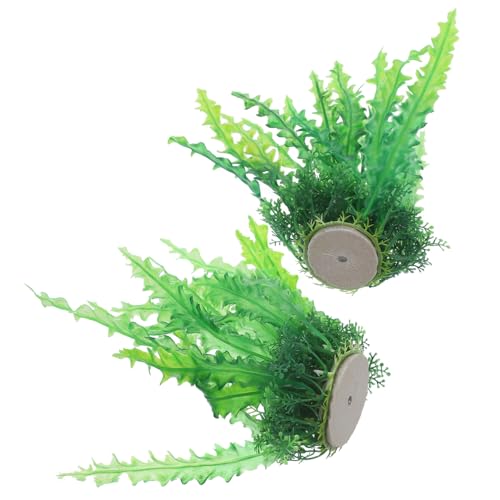 SUPVOX 2Pcs Fake Aquarium Grass Decorative Plants for Fish Tank Household Desktop Fish Tank Supply with Natural Style Safe for All Aquatic Animals