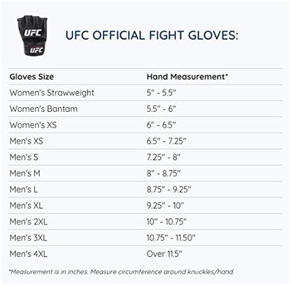 UFC Official Fight Glove - size: X-Small, style: Men's