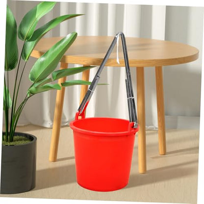 Abaodam Stainless Steel Bucket Tool Organizer Metal Clasp Heavy-Duty Fishing Bucket Holder for Outdoor and Kitchen Use Pail Shoulder Strap Clip