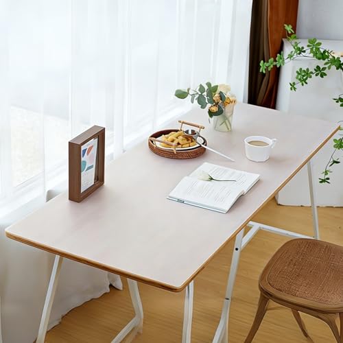 Clear Silicone Table Protector Cover Pad, 1.0mm Thick Waterproof Rectangle Desk Mat, 7x61 inch Anti Scratch Heat Resistant Table Top Area Mat for Dining Table, Office Desk - size: 7in x 61in