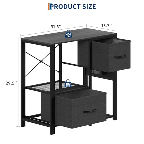 20-29 Gallon Fish Tank Stand, Aquarium Stand with Power Outlet, Heavy Duty Metal and Wood Aquarium Stand with 6-Leg Support and 4-Tier Open Storage Shelves
