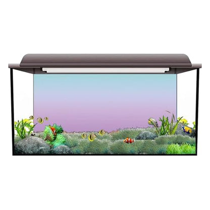 Aquarium Background Aquarium Background Sticker, Blue Transition Painting Wallpaper Fish Tank Backdrop PVC(Black,40x80cm)