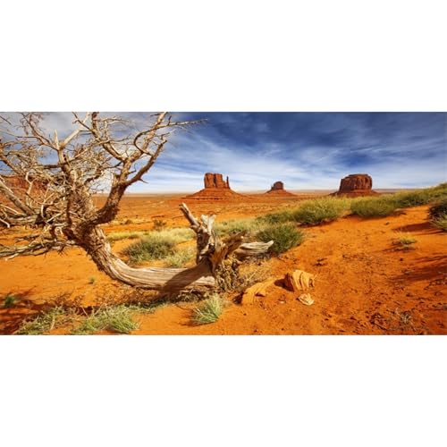AWERT 72x16 inches Reptile Habitat Background Orange Desert Terrarium Background Durable Polyester Background