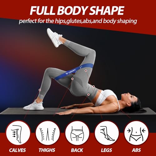 Resistance Bands for Pull Up Assist, Stretch Bands & Exercise Workout Set - color: 5-85LBS COLOR+Mini Bands