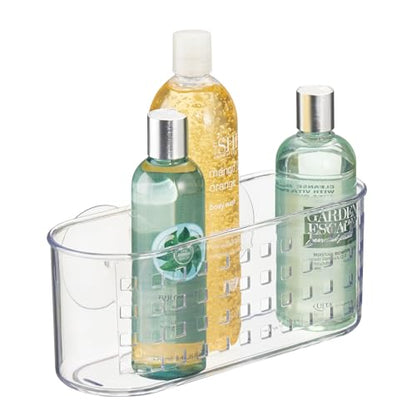 iDesign Hanging Suction Shower Caddy Basket for Bathroom Storage - Clear - Made in USA - style: Pack of 1
