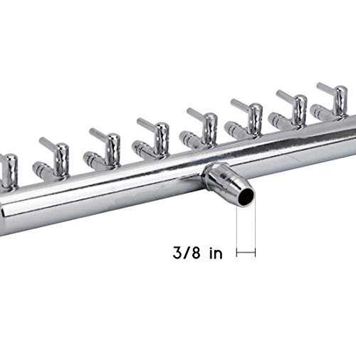 10-Way Air Flow Control Lever Valve with Airline Tubing Connector for Aquarium Fish Tank