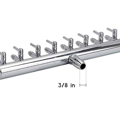 10-Way Air Flow Control Lever Valve with Airline Tubing Connector for Aquarium Fish Tank