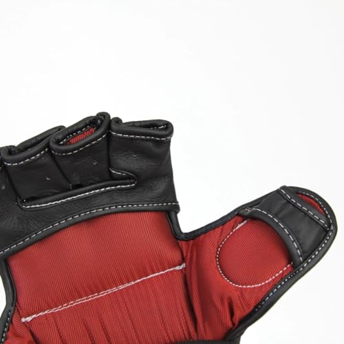 SMAI Elite85 Leather MMA Grappling Gloves - Competition Punching Mitts and MMA Gear for Men, Women and Youth - Made for Martial Arts Sparring, Punch Training and Bag Work. - size: Medium