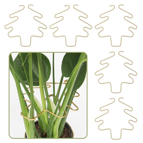 5PCS Iron Monstera Plant Support Stakes Premium Plant Stand for Indoor & Outdoor Plants Practical Leaf Holders,Durable Trellis Accessories for Gardening Enthusiasts(Tree) - color: Tree