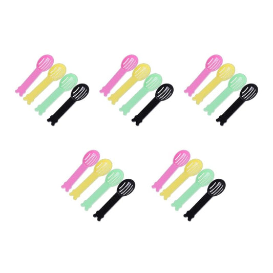 5-Pack Multifunctional Bath Sand Scoop, Pet Bedding Scoop, Hollowed-Out Bath Sand Scoop for Small Pets Such As Hamsters, Gerbils, and Dwarf Rabbits