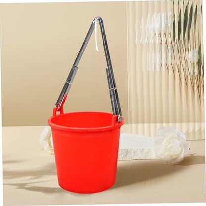 Happyyami Heavy Duty Stainless Steel Bucket Holder Clip Versatile Mower Bucket and Horse Supply Tool Easy to Install Anti-Scald Bowl Clip for Handled