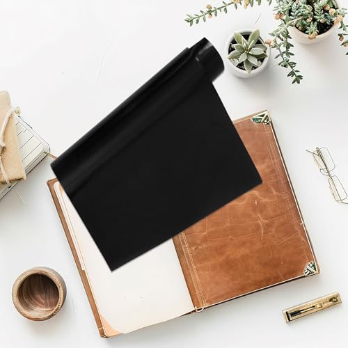 Matte Black Self-Adhesive PVC Vinyl Sheet for Craft Cutting Machines, Waterproof Permanent Vinyl Roll 30cm X 50cm for DIY Stickers, Decals, Aquarium Background and Scrapbooking