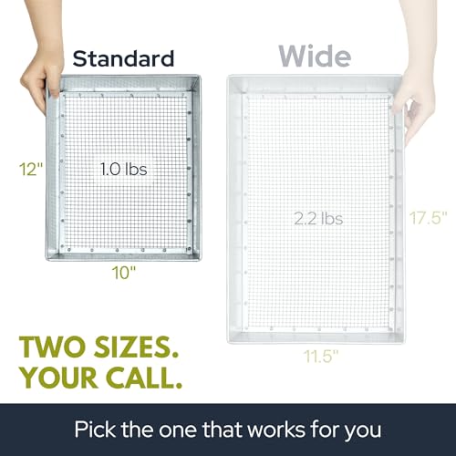 Soil Sifter, Standard Size (12 x 10 inches) with 1/4-inch Mesh, Garden Sieve for Dirt, Sand, Rocks, and Compost - size: 1/4 inch
