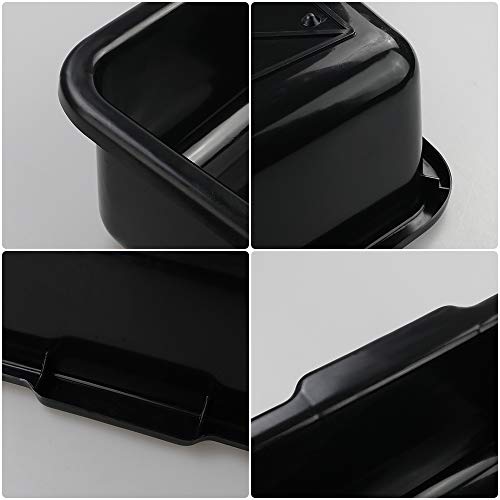 4-Pack Large Plastic Bus Box, 23 L Plastic Commercial Tote Box Bus Tubs, Black