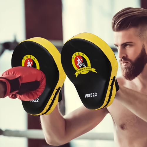 Punching Pads Boxing Target Training Equipment Practice Competition | Sparring Pads Competition Equipment for Gym Home Fitness Adults Kids Boxing Sparring Pads Punching Mitts Training Equipment - color: Yellow