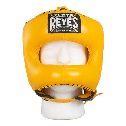 CLETO REYES Boxing Traditional Headgear for Men and Women, Sparring Fighting Sports, Kickboxing, MMA, Muay Thai - color: Brilliant Yellow