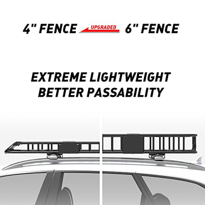 Wildroad Rooftop Cargo Carrier Combo Roof Rack Cargo Basket 84" x 50" x 4" - size: 84" x 50" x 4"