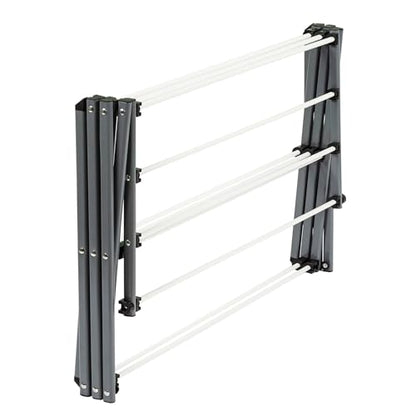 Honey-Can-Do Deluxe Metal Collapsible Clothes Drying Rack, 50 lbs, 29" x 14.2" x 42.1", White & Grey