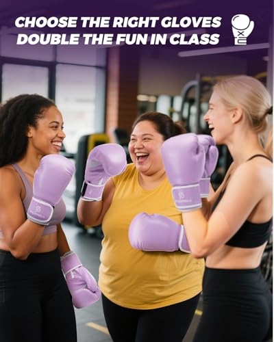 Boxing Gloves for Men & Women, Beginner Kickboxing, 8-16oz - color: Purple, size: 12oz