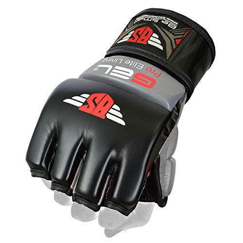 BeSmart UFC Kickboxing Gloves - MMA Sparring & Training Gloves for Mixed Martial-Arts, Adults Men & Women - color: Gray, size: Large