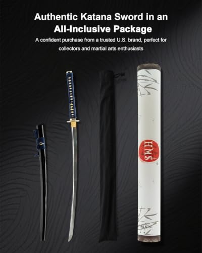 Katana Samurai Sword for Display, Hand Forged Full Tang 1045 Carbon Steel - style: Dragon