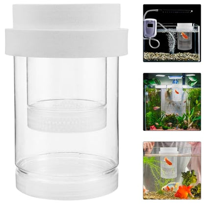 HEMOTON Fish Fry Incubation Box Floating Isolation Breeding Tank with Small Coarse Mesh and Medium Fine Mesh Set for Aquarium Guppy Betta Shrimp Hatchery Nursery