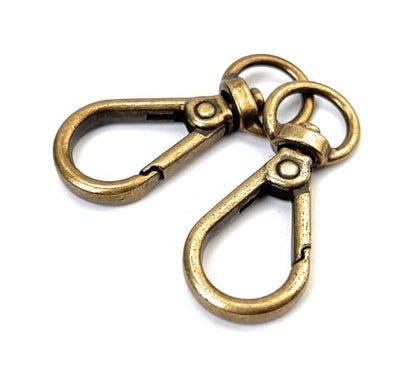10 Pcs 3/8'' Bronze Teardrop Swivel Lobster Clasps - color: Bronze