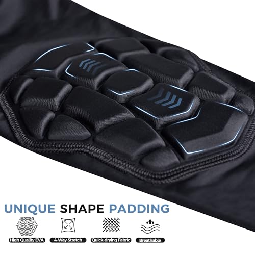 Wrestling Long Knee Pads Compression Leg Sleeves - color: Black, size: X-Small