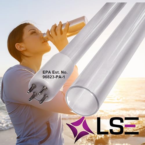 LSE Lighting Combo Package UV Bulb ATS4-739 & Sleeve ATS1-759D Intended for Aqua Service ATS | 29" 4-Pin Ultraviolet Lamp & Quartz Sleeve | High Performance Replacement Kit | Designed in USA