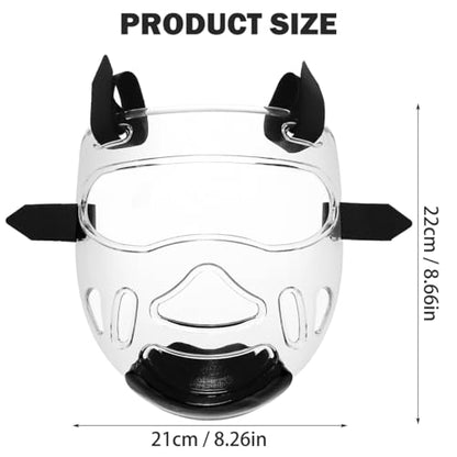 Clear Boxing Faceshield,Sparring Headgear, Taekwondo Protective Mask,Face Protection Cover for Boxing - size: Large