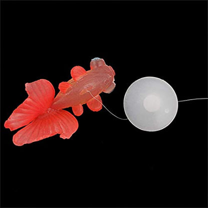 2pcs Silicone Artificial Aquarium Floating Goldfish Decoration Fish Tank Suction Cup Decor Underwater Saltwater Swimming Fish Ornament