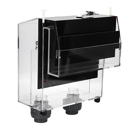 Acrylic Self Start Siphon Hang On Overflow Box, High Light Transmittance, Prevents Debris, Movable Outlet Cover, Check Valve, Fish Aquarium